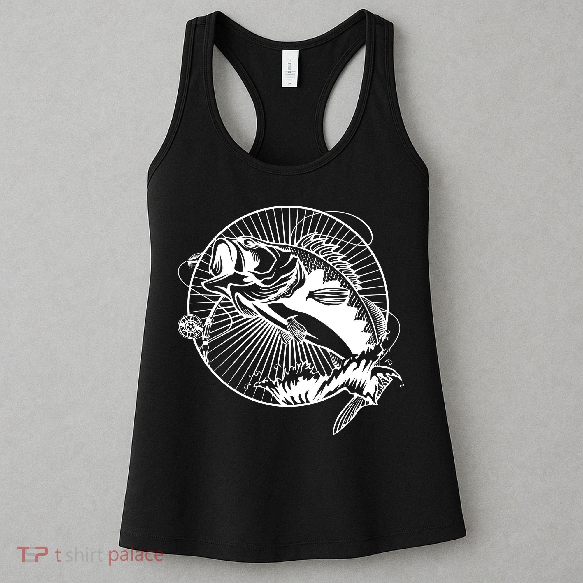 Fishing - Jumping Bass Fish Women's Tank Top
