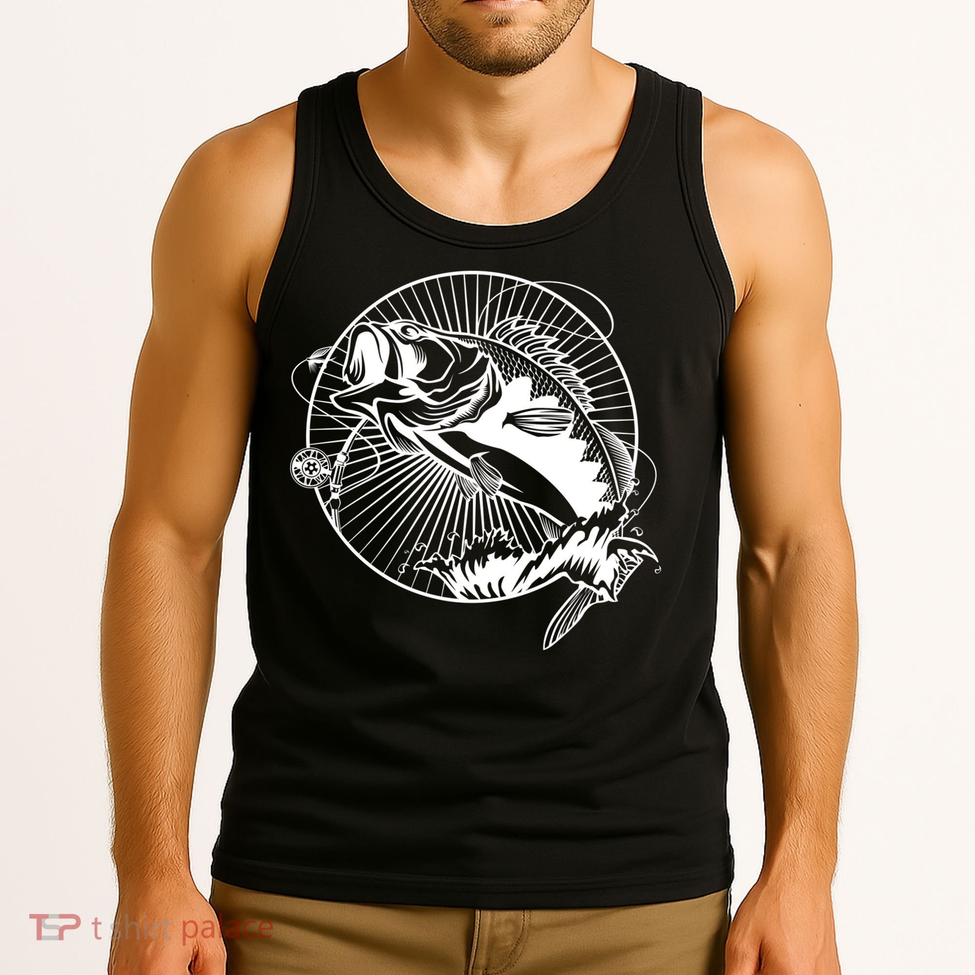 Fishing - Jumping Bass Fish Tank Top