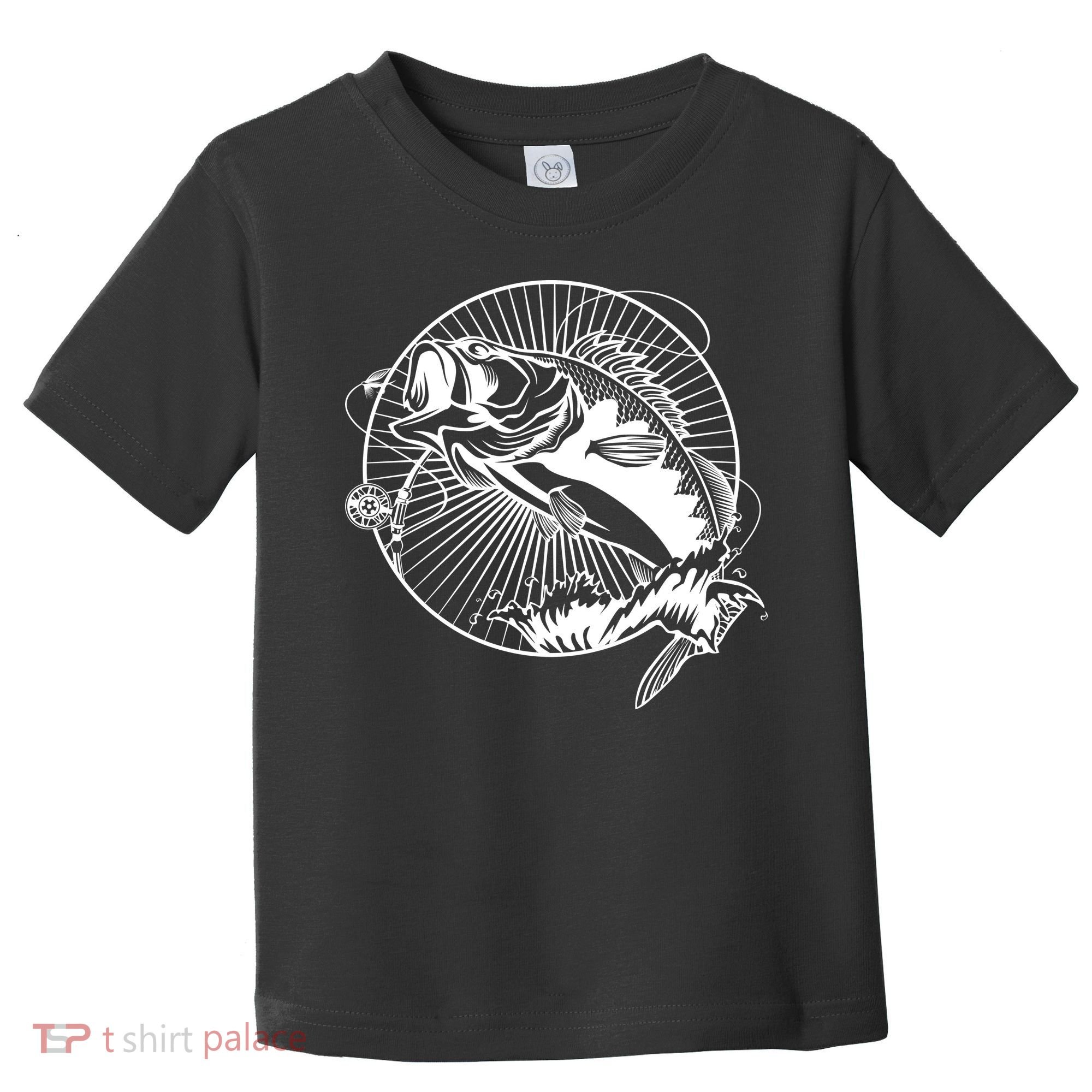Fishing - Jumping Bass Fish Toddler T-Shirt