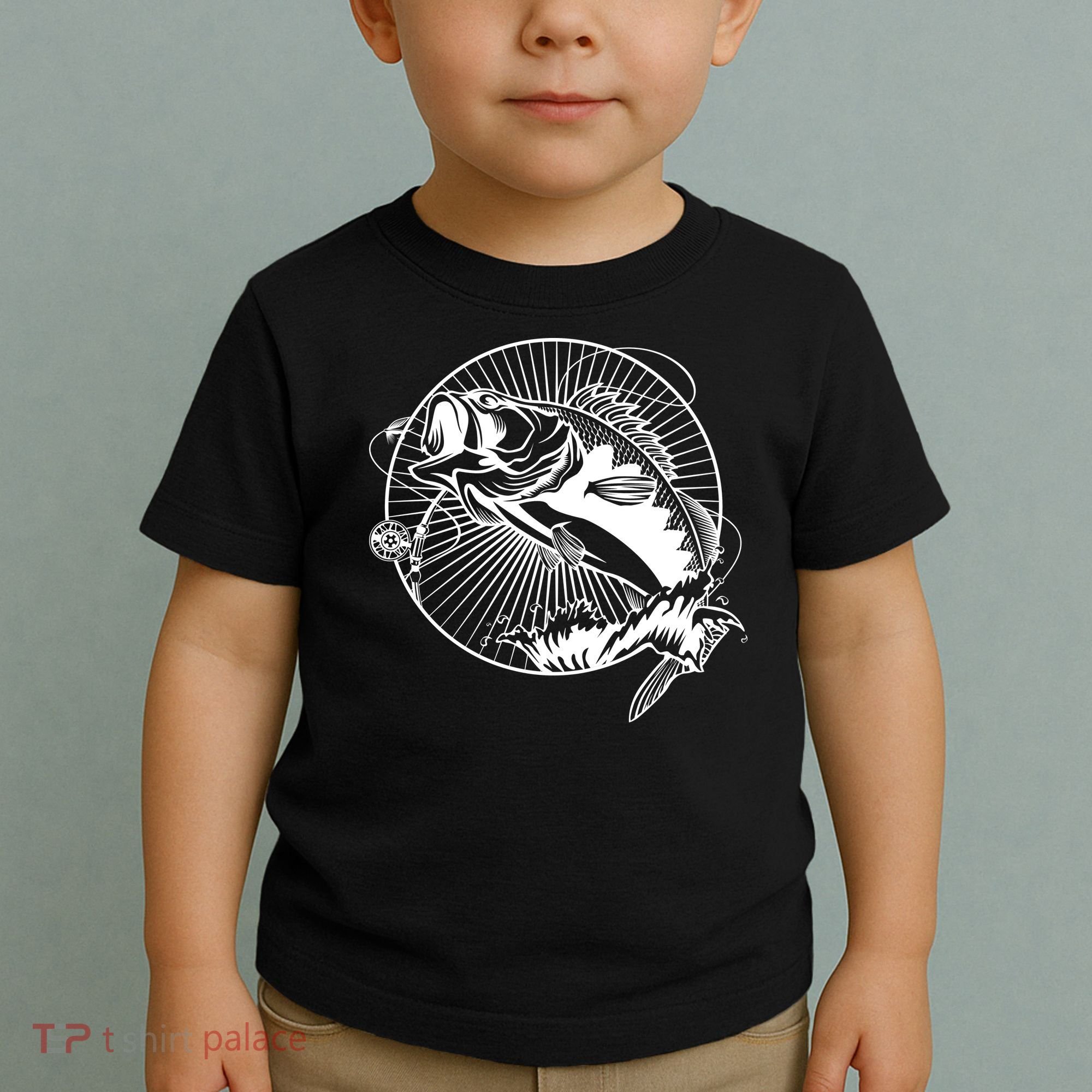 Fishing - Jumping Bass Fish Toddler T-Shirt