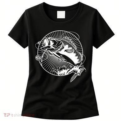 Fishing - Jumping Bass Fish Women's T-Shirt