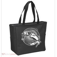 Fishing - Jumping Bass Fish Tote Bag thumb 2