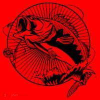 Fishing - Jumping Bass Fish Santa Hat thumb 1