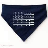 Fishing American Flag Fisherman Rods USA-Made Doggie Bandana thumb 0