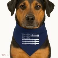 Fishing American Flag Fisherman Rods USA-Made Doggie Bandana thumb 1