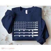Fishing American Flag Fisherman Rods Sweatshirt thumb 2
