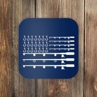 Fishing American Flag Fisherman Rods Coaster thumb 0
