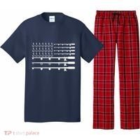 Fishing American Flag Fisherman Rods Pajama Set thumb 0