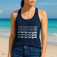 Fishing American Flag Fisherman Rods Women's Tank Top thumb 2