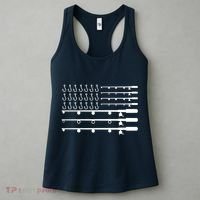 Fishing American Flag Fisherman Rods Women's Tank Top thumb 3