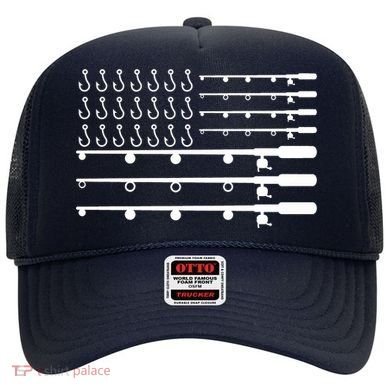 Fishing American Flag Fisherman Rods Hat