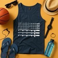 Fishing American Flag Fisherman Rods Tank Top thumb 4