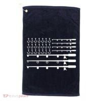 Fishing American Flag Fisherman Rods Golf Towel thumb 0