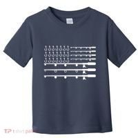 Fishing American Flag Fisherman Rods Toddler T-Shirt thumb 0
