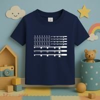 Fishing American Flag Fisherman Rods Toddler T-Shirt thumb 3