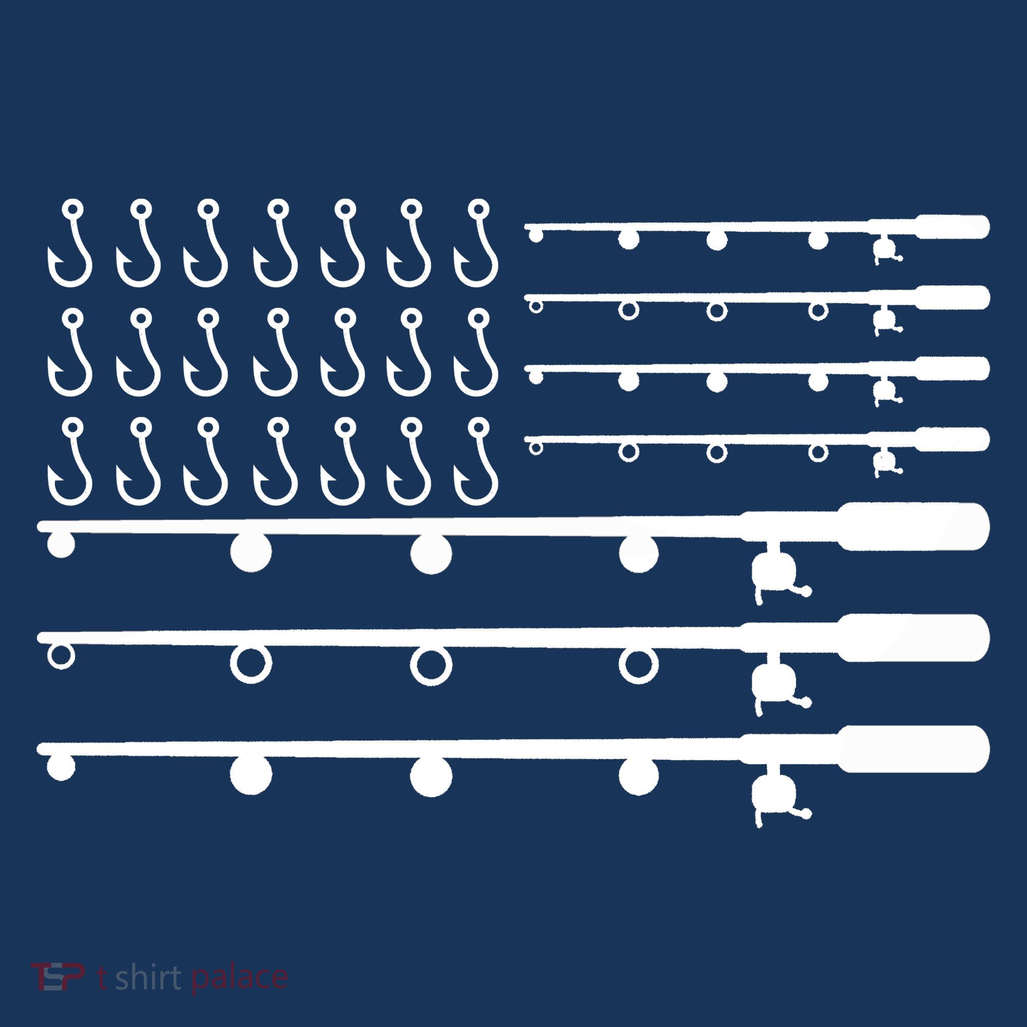 Fishing American Flag Fisherman Rods Women's T-Shirt