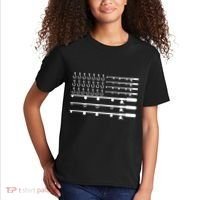 Fishing American Flag Fisherman Rods Kids T-Shirt thumb 2