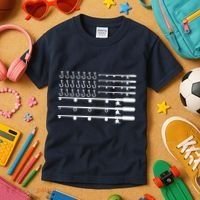 Fishing American Flag Fisherman Rods Kids T-Shirt thumb 3