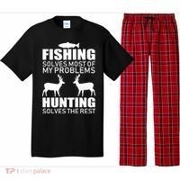 Fishing And Hunting Solves My Problems Pajama Set thumb 0