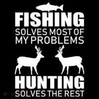 Fishing And Hunting Solves My Problems Tank Top thumb 6