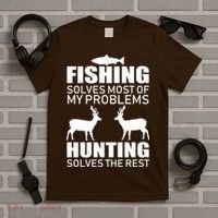 Fishing And Hunting Solves My Problems T-Shirt thumb 5