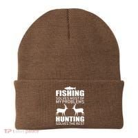 Fishing And Hunting Solves My Problems Beanie thumb 0