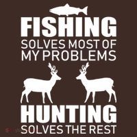 Fishing And Hunting Solves My Problems Beanie thumb 2