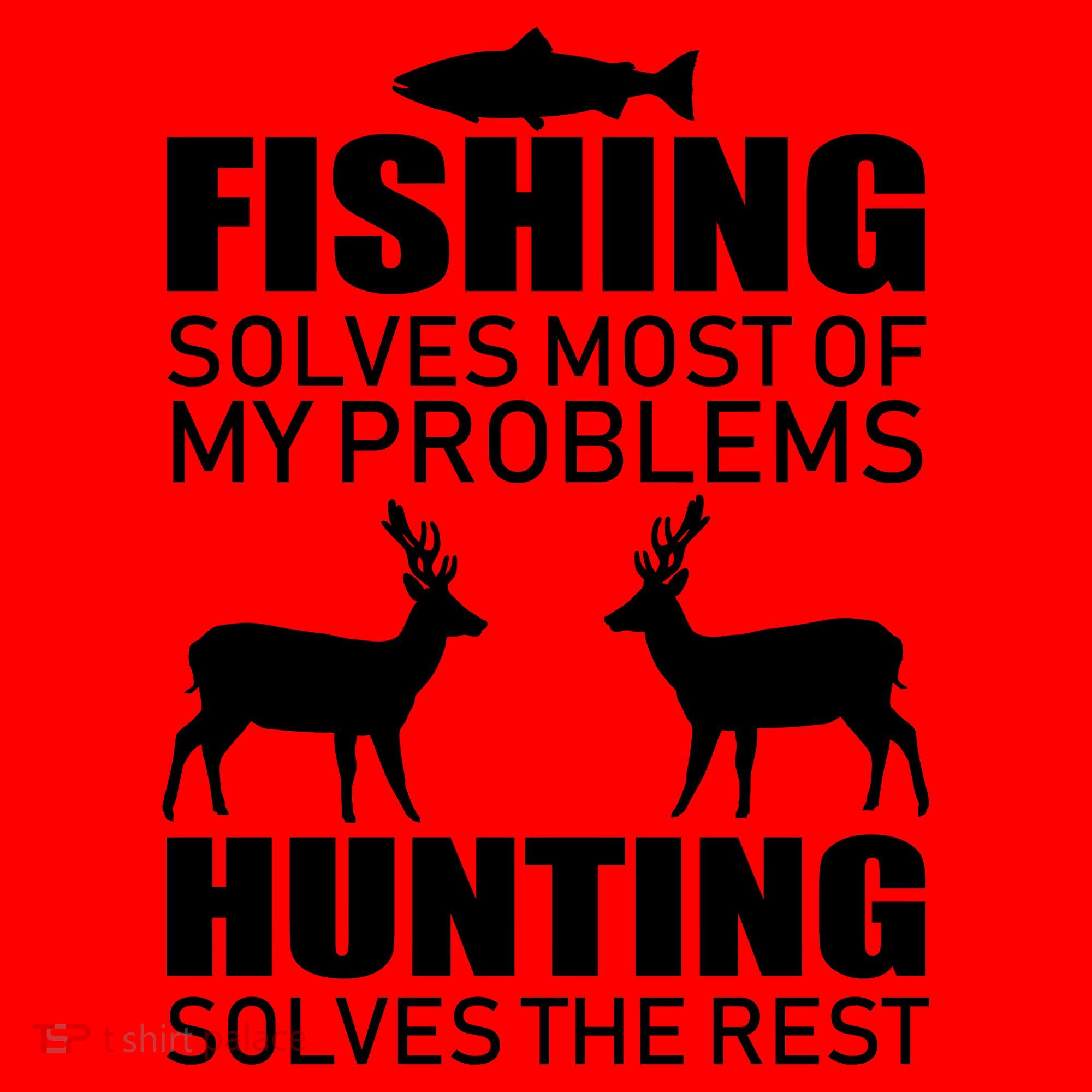 Fishing And Hunting Solves My Problems Santa Hat