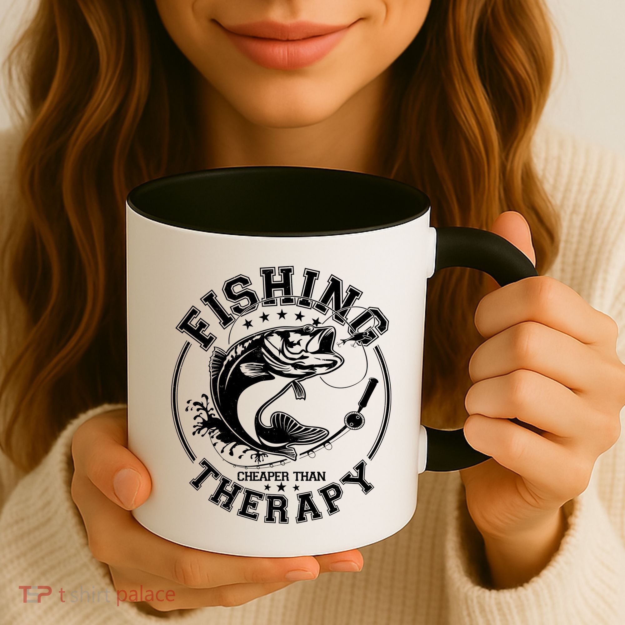 Fishing Cheaper Than Therapy Coffee Mug