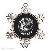 Fishing Cheaper Than Therapy Ornament thumb 0