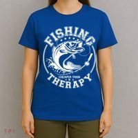 Fishing Cheaper Than Therapy T-Shirt thumb 4
