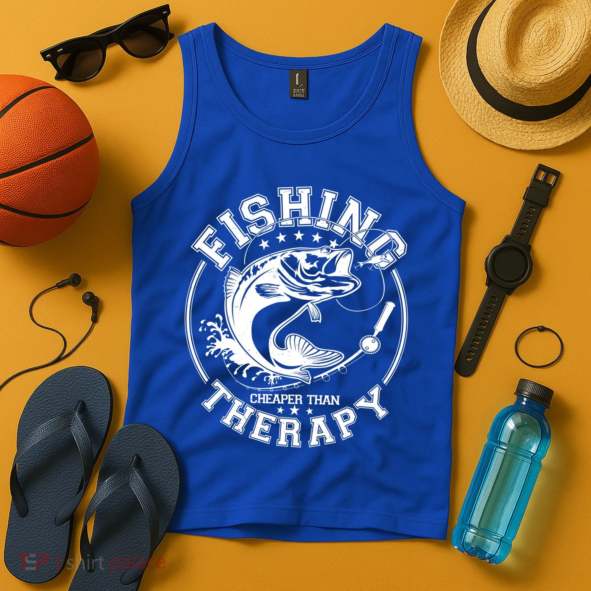 Fishing Cheaper Than Therapy Tank Top