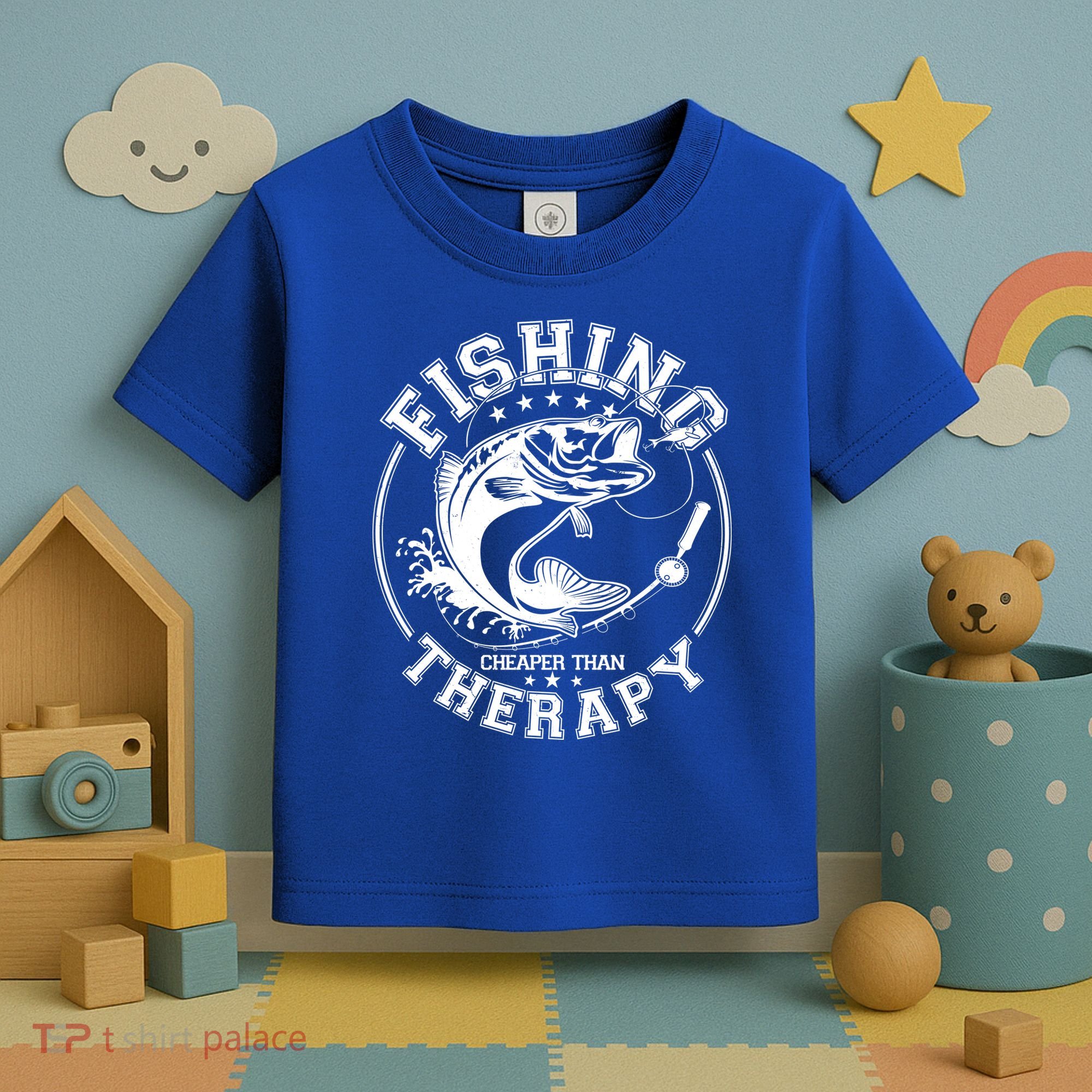 Fishing Cheaper Than Therapy Toddler T-Shirt