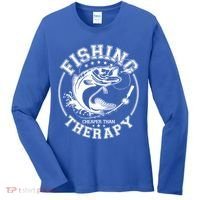 Fishing Cheaper Than Therapy Women's Long Sleeve Shirt thumb 0