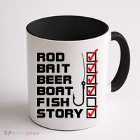 Fishing Check list Everything Checked But Fish Coffee Mug thumb 1