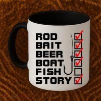Fishing Check list Everything Checked But Fish Coffee Mug thumb 2