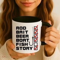 Fishing Check list Everything Checked But Fish Coffee Mug thumb 3