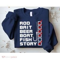 Fishing Check list Everything Checked But Fish Sweatshirt thumb 2