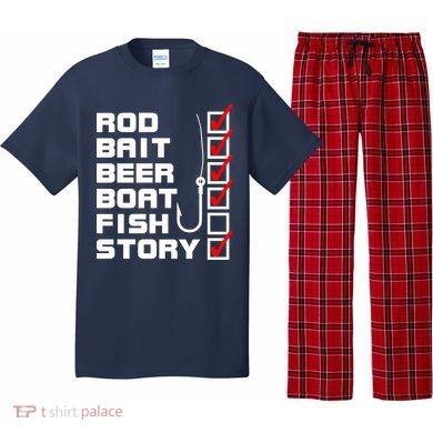 Fishing Check list Everything Checked But Fish Pajama Set