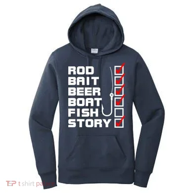 Fishing Check list Everything Checked But Fish Women's Hoodie