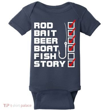 Fishing Check list Everything Checked But Fish Baby Bodysuit
