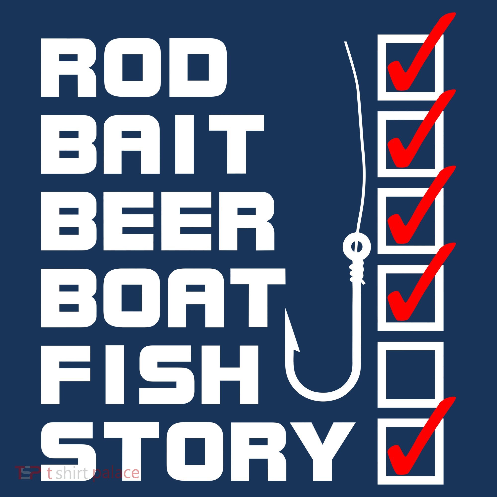 Fishing Check list Everything Checked But Fish Hat
