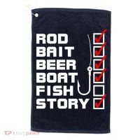 Fishing Check list Everything Checked But Fish Golf Towel thumb 0