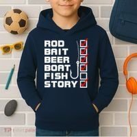 Fishing Check list Everything Checked But Fish Kids Hoodie thumb 2