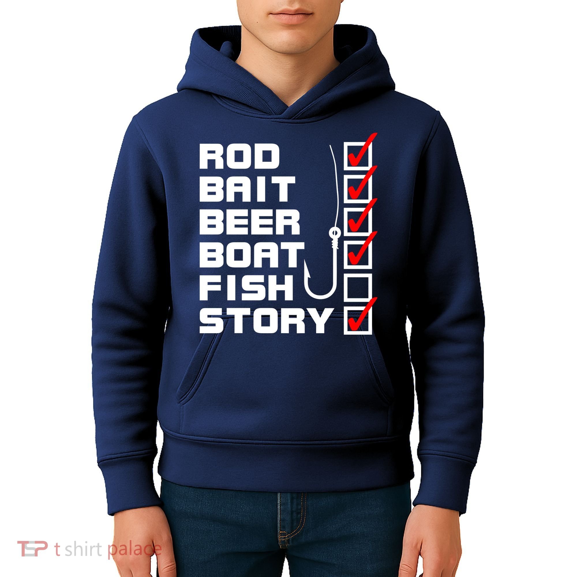 Fishing Check list Everything Checked But Fish Kids Hoodie