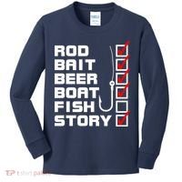 Fishing Check list Everything Checked But Fish Kids Long Sleeve Shirt thumb 0
