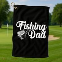 Fishing Dad Father's Day Fishing Fan Golf Towel thumb 1