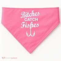 Fishing Girls Funny USA-Made Doggie Bandana thumb 0