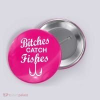 Fishing Girls Funny Button thumb 0