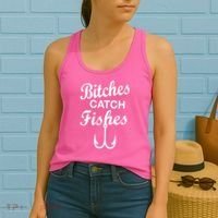 Fishing Girls Funny Women's Tank Top thumb 2